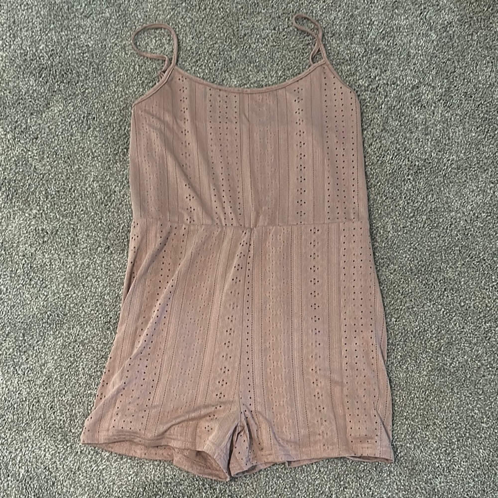 SHEIN Brown Jumpsuit with Sleeveless Design and Form-Fitting Cut